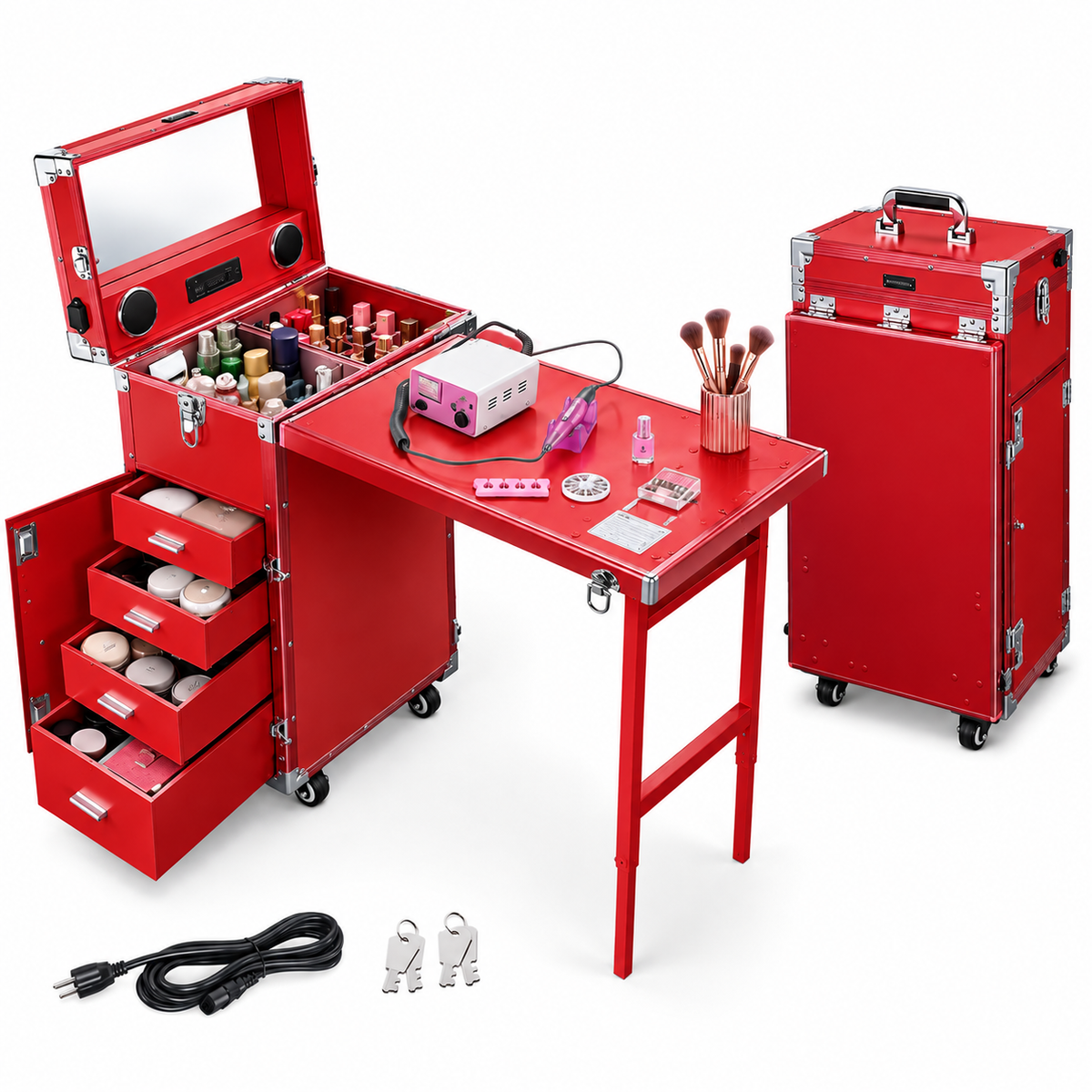 Rolling Manicure Table Makeup Station!