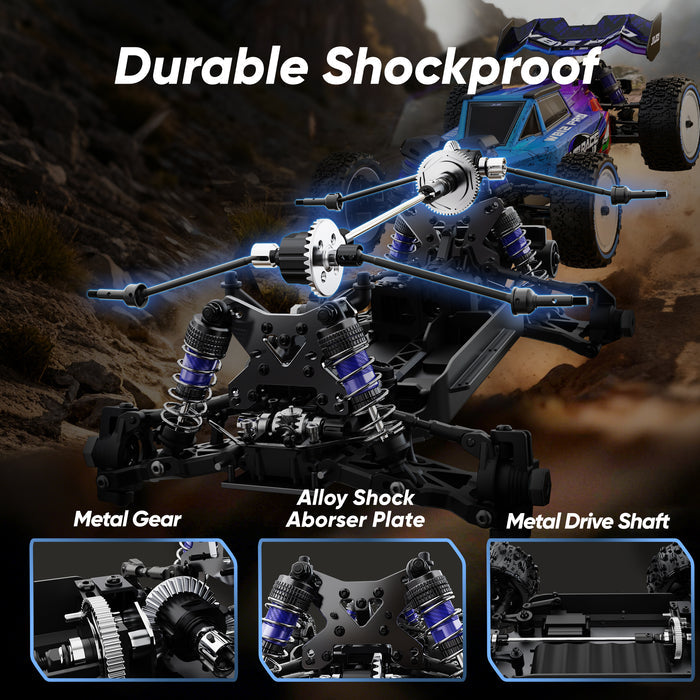 1/14 4WD High-Speed Brushless RC Buggy (50 MPH)