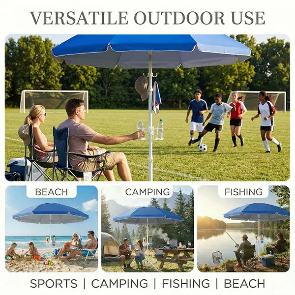 Portable Umbrella with Base Stand, Royal Blue