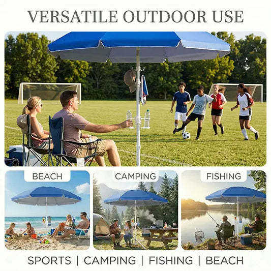 Portable Umbrella with Base Stand, Royal Blue